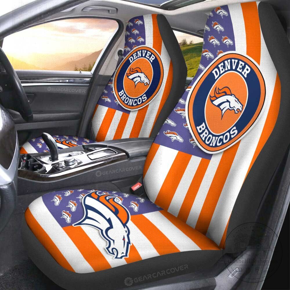 Denver Broncos American Flag Style Car Seat Covers 8 Denver Broncos American Flag Style Car Seat Covers