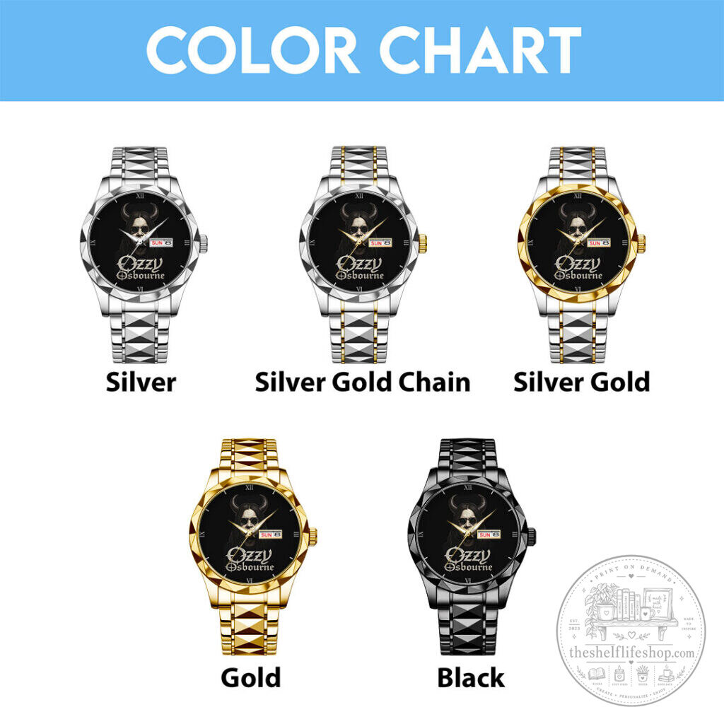 Stainless Steel Quartz Watch Featuring Ozzy Osbourne Heavy Metal Rock Band Design 12 Stainless Steel Quartz Watch Featuring Ozzy Osbourne Heavy Metal Rock Band Design