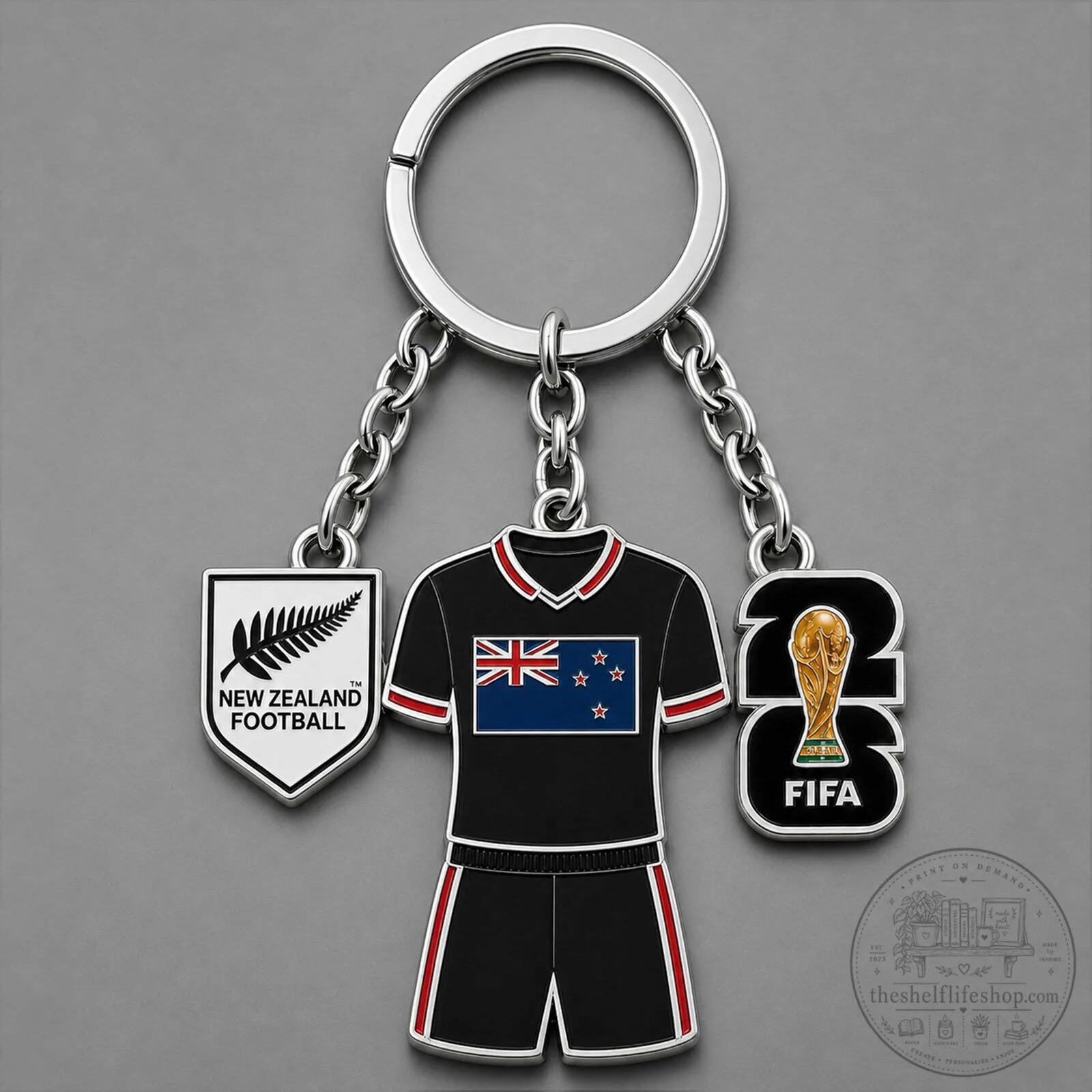New Zealand Football World Cup 2026 FIFA Soccer Keychain