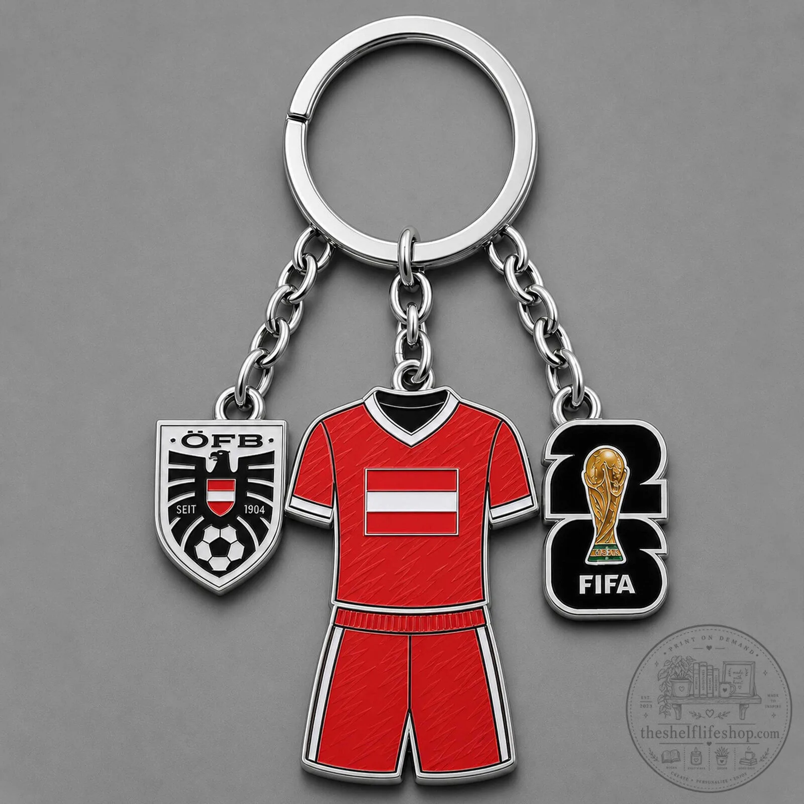 Austria National Football Team World Cup 2026 Soccer Kit Keychain