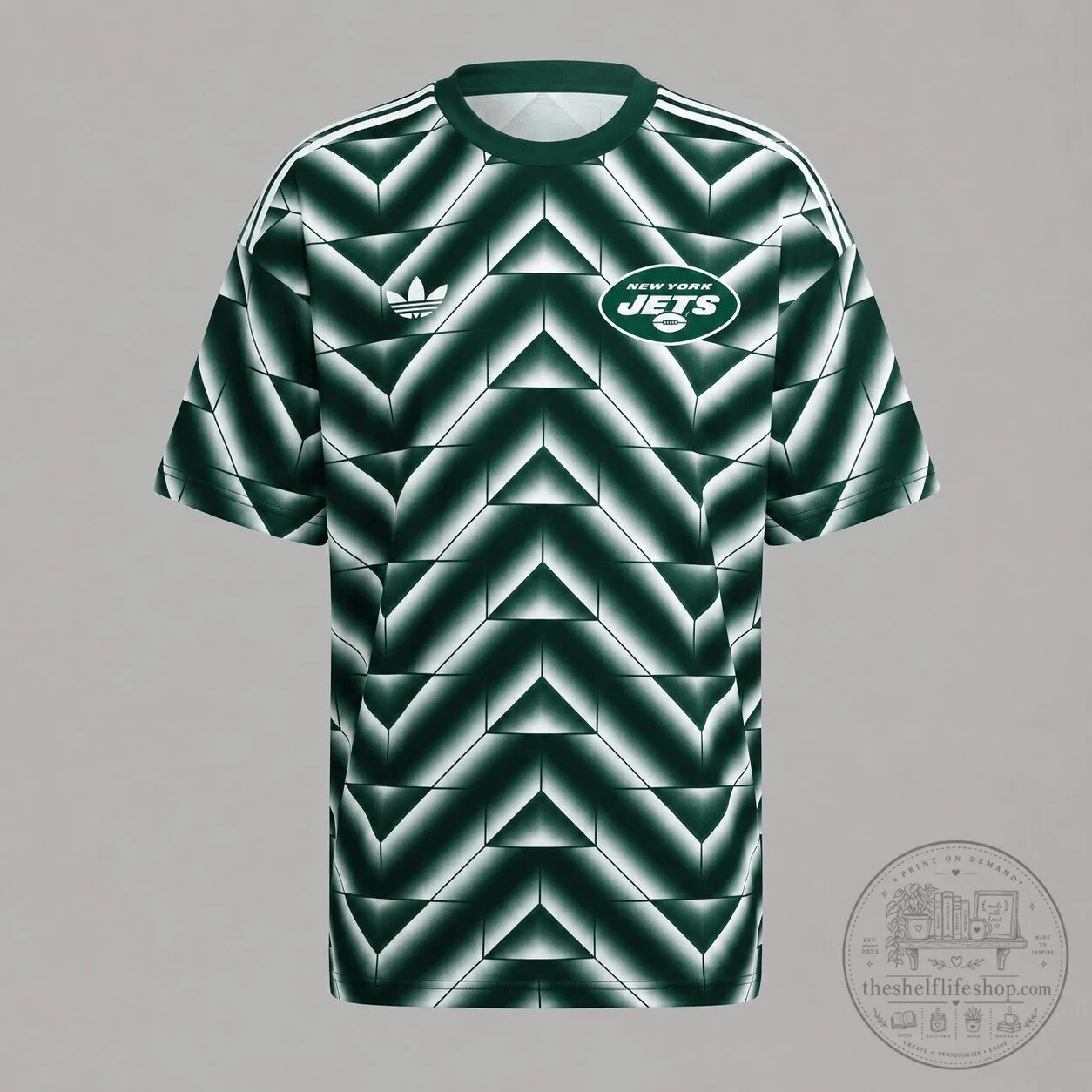 New York Jets Premium Retro Geometric Graphic Football Jersey