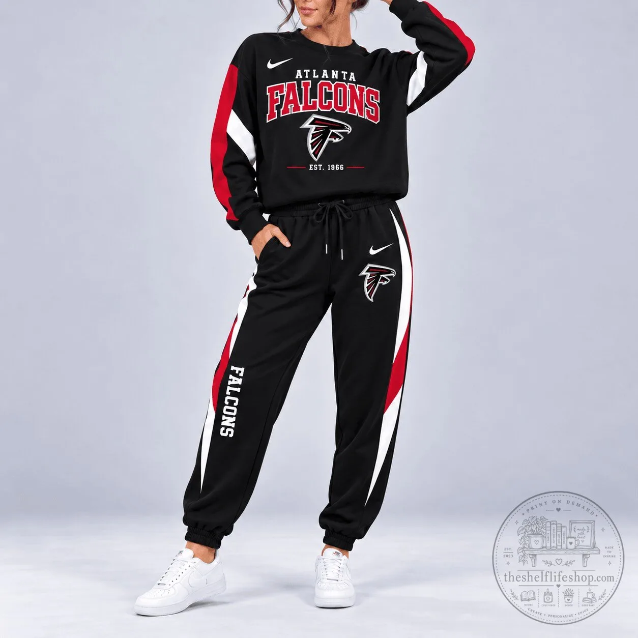 Atlanta Falcons National Football League Team Spirit Crewneck Sweatshirt