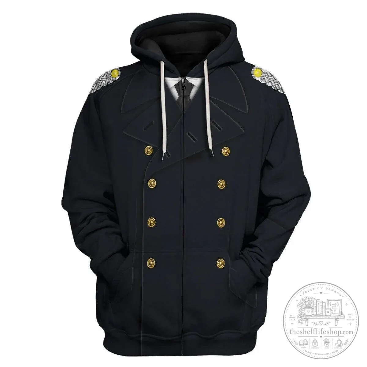 German Kriegsmarine Officer Costume Uniform Hoodie and Pants Set 18 German Kriegsmarine Officer Costume Uniform Hoodie and Pants Set