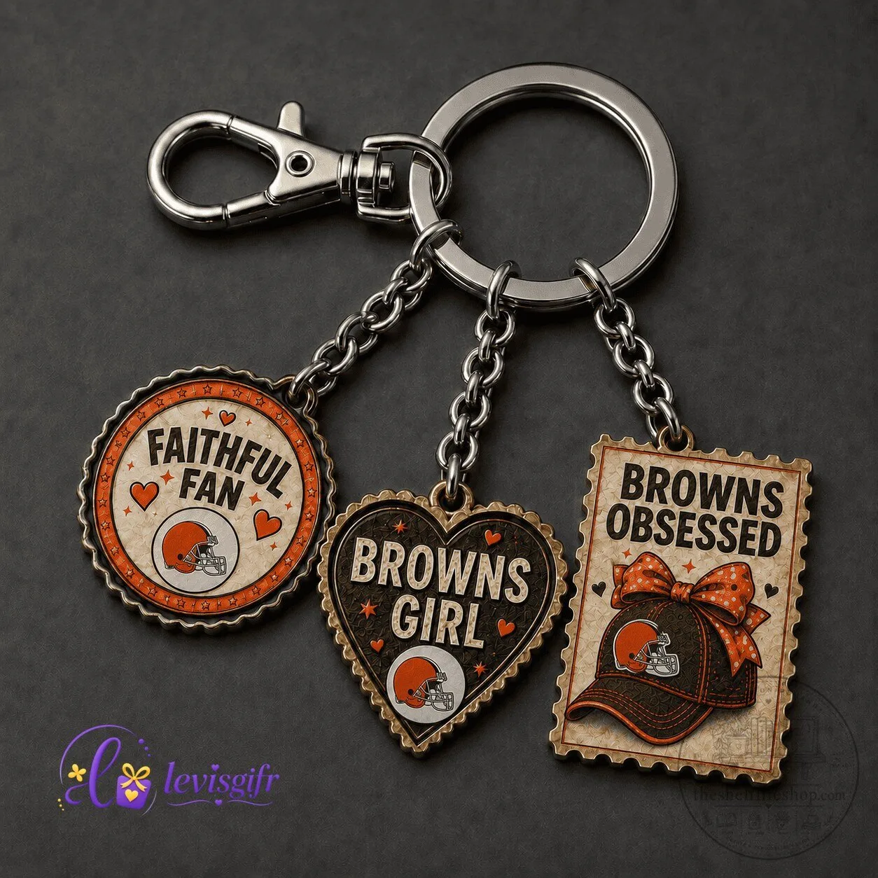 Cleveland Browns Football Faithful Fan Browns Girl Browns Obsessed Keychain 1 Cleveland Browns Football Faithful Fan Browns Girl Browns Obsessed Keychain