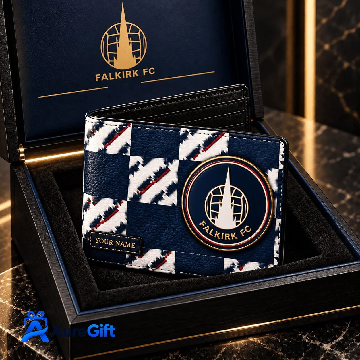 Falkirk Football Club Personalized Wallet for Men and Women, Scottish Premiership