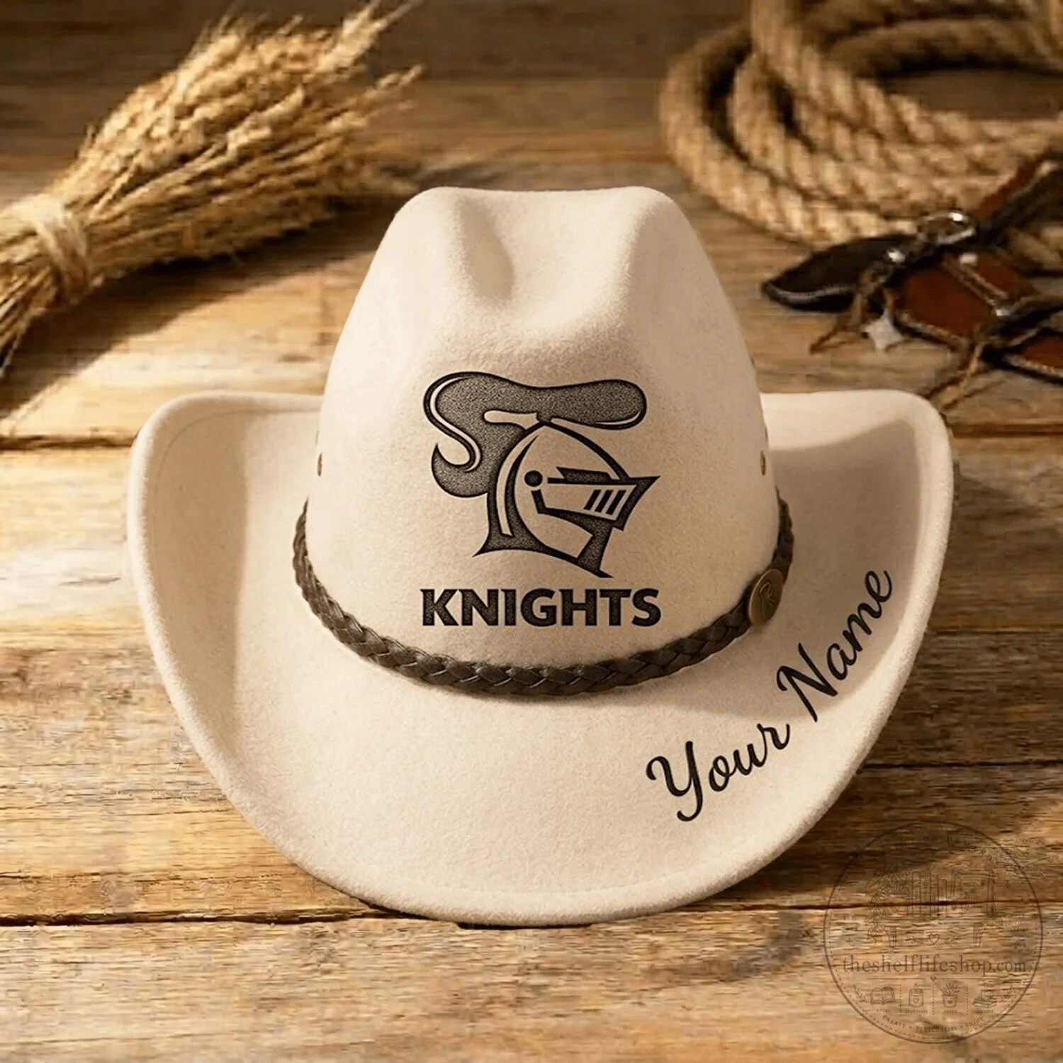 Newcastle Knights Personalized Cowboy Hat with Custom Name