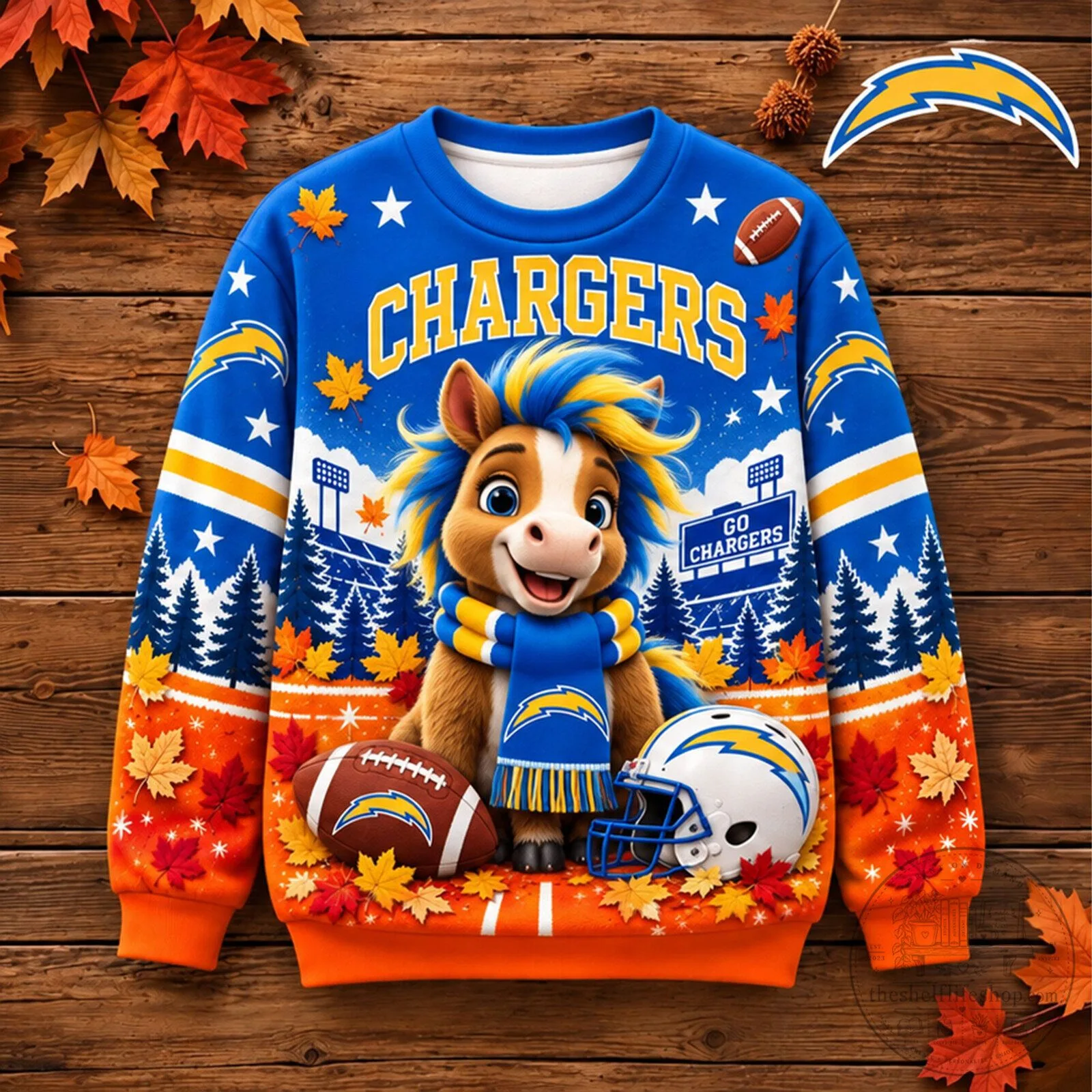 Los Angeles Chargers Football Team Ugly Christmas Sweater