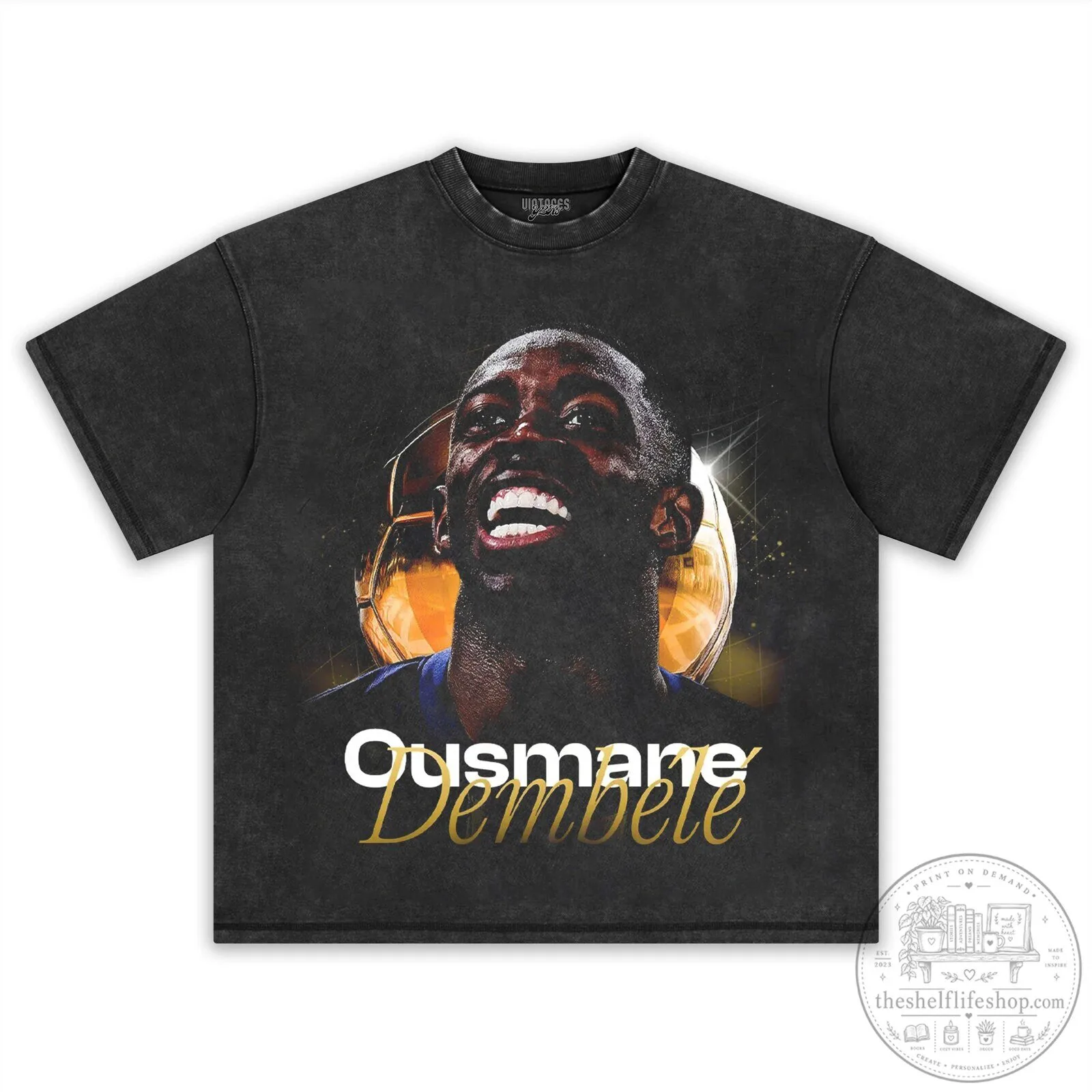 Ousmane Dembele Football Star Graphic Print Black Short Sleeve T-Shirt 21 Ousmane Dembele Football Star Graphic Print Black Short Sleeve T-Shirt