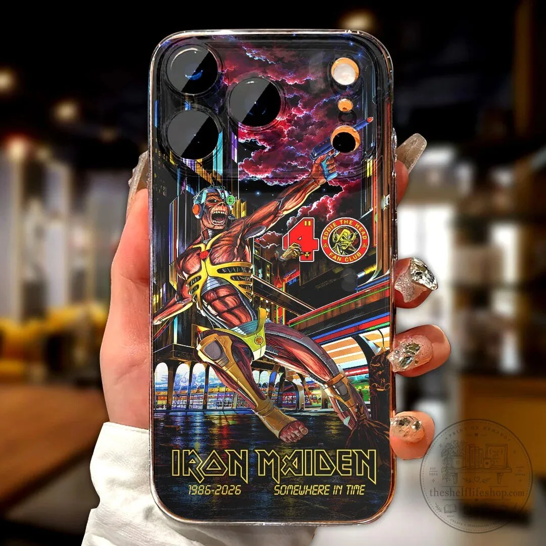 Iron Maiden Somewhere In Time Album Art Eddie The Head Phone Case 2 Iron Maiden Somewhere In Time Album Art Eddie The Head Phone Case