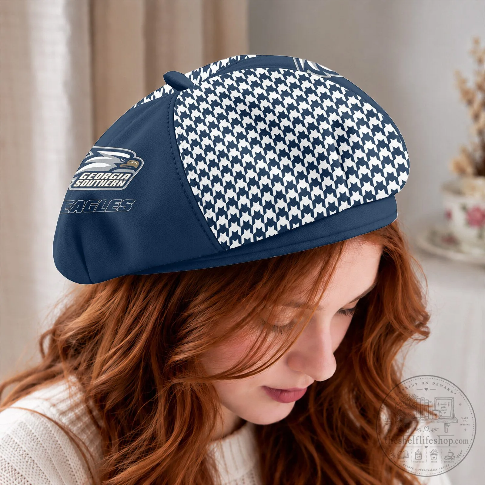Georgia Southern Eagles Houndstooth Pattern Personalized Cap Hat 9 Georgia Southern Eagles Houndstooth Pattern Personalized Cap Hat