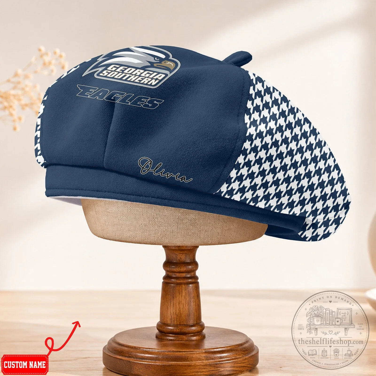 Georgia Southern Eagles Houndstooth Pattern Personalized Cap Hat 11 Georgia Southern Eagles Houndstooth Pattern Personalized Cap Hat