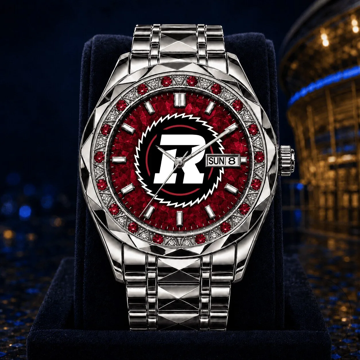 Ottawa Redblacks Canadian Football League Men's Stainless Steel Watch