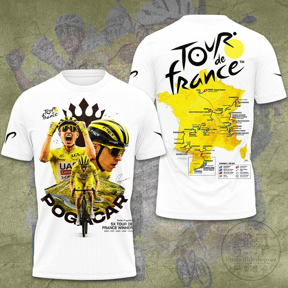 Tadej Pogacar Tour de France Winner Cycling Race T-Shirt 1 Tadej Pogacar Tour de France Winner Cycling Race T-Shirt