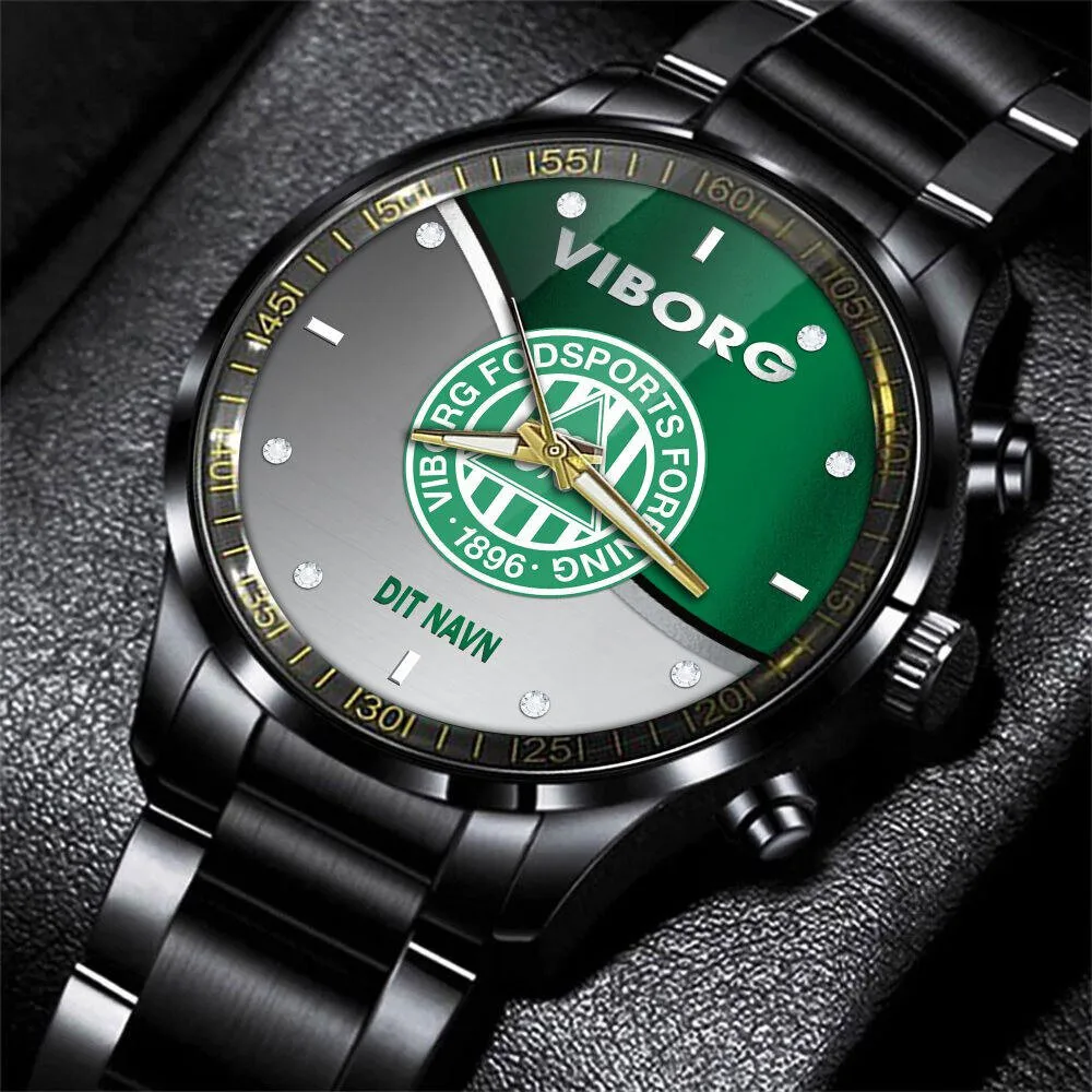 Viborg FF Football Club Logo Stainless Steel Watch