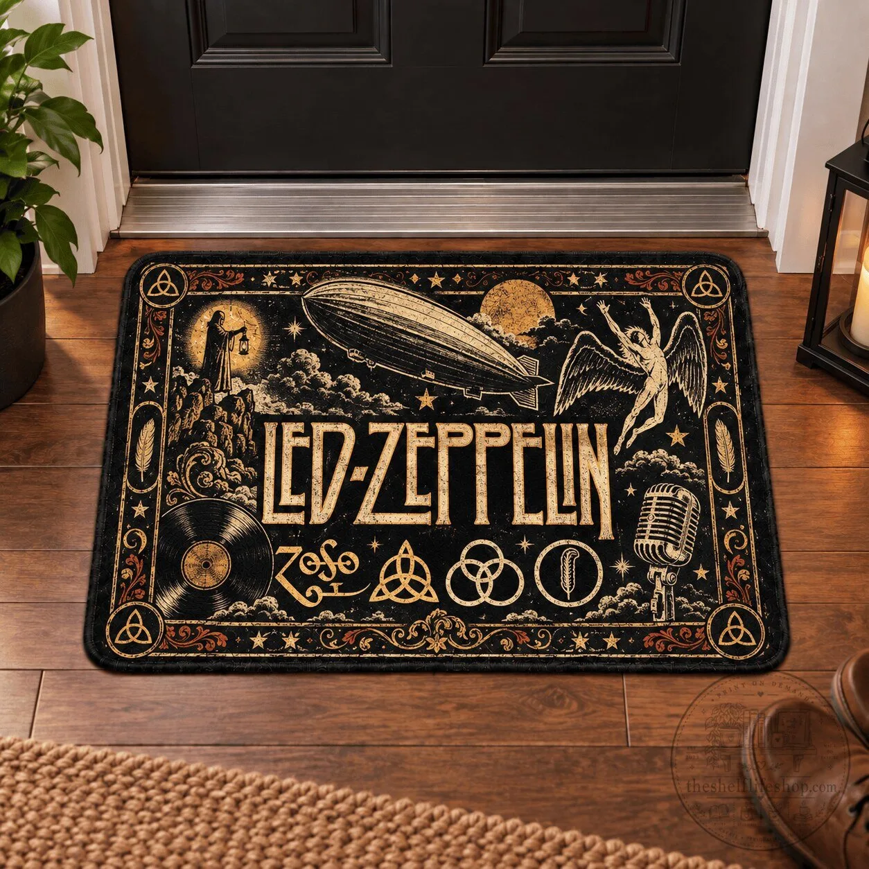 Led Zeppelin Band Logo Music Album Art Doormat