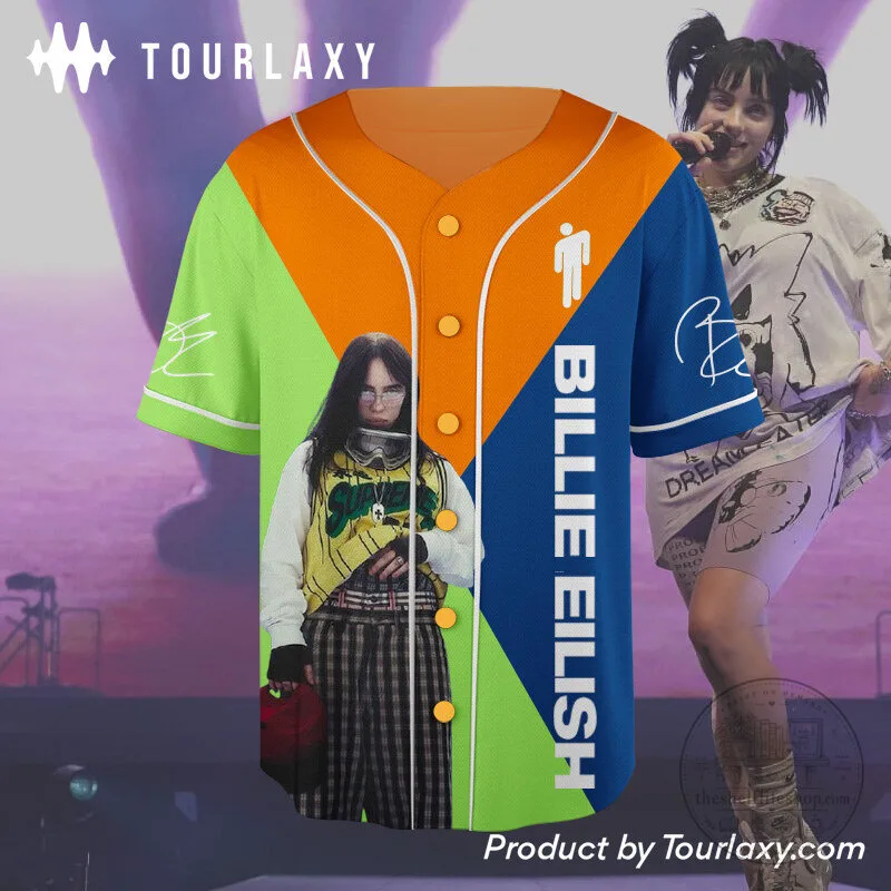 Billie Eilish Hit Me Hard And Soft The Tour Baseball Jersey 8 Billie Eilish Hit Me Hard And Soft The Tour Baseball Jersey