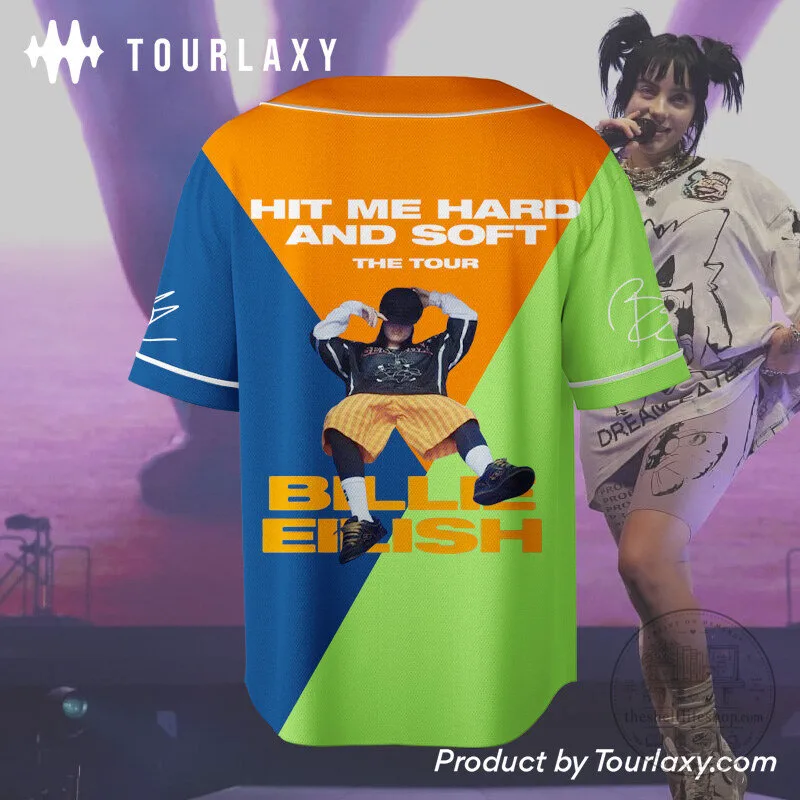 Billie Eilish Hit Me Hard And Soft The Tour Baseball Jersey 9 Billie Eilish Hit Me Hard And Soft The Tour Baseball Jersey