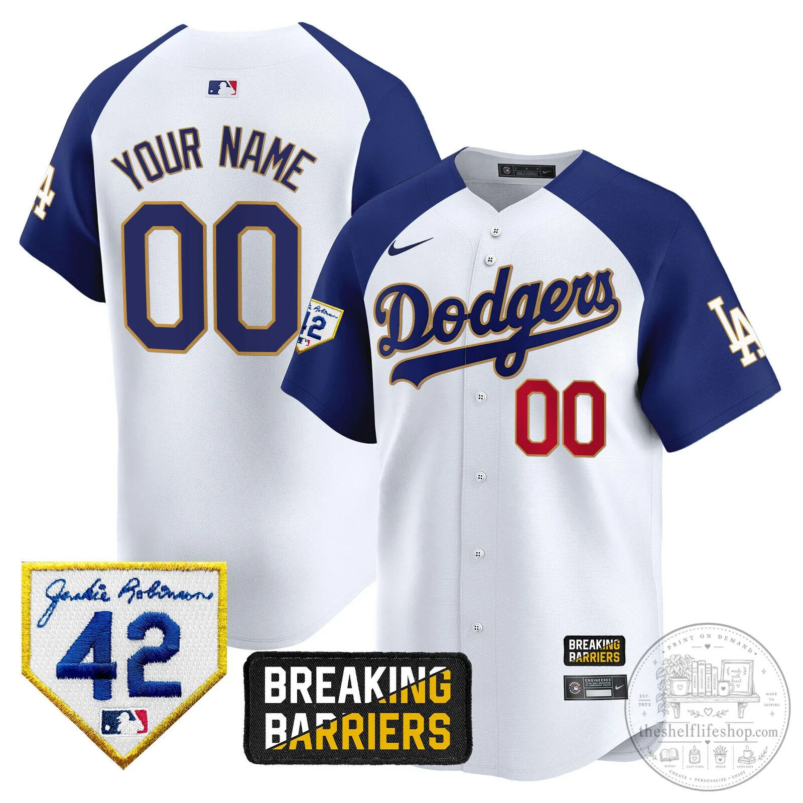 Los Angeles Dodgers Jackie Robinson Breaking Barriers Black Baseball Jersey 13 Los Angeles Dodgers Jackie Robinson Breaking Barriers Black Baseball Jersey
