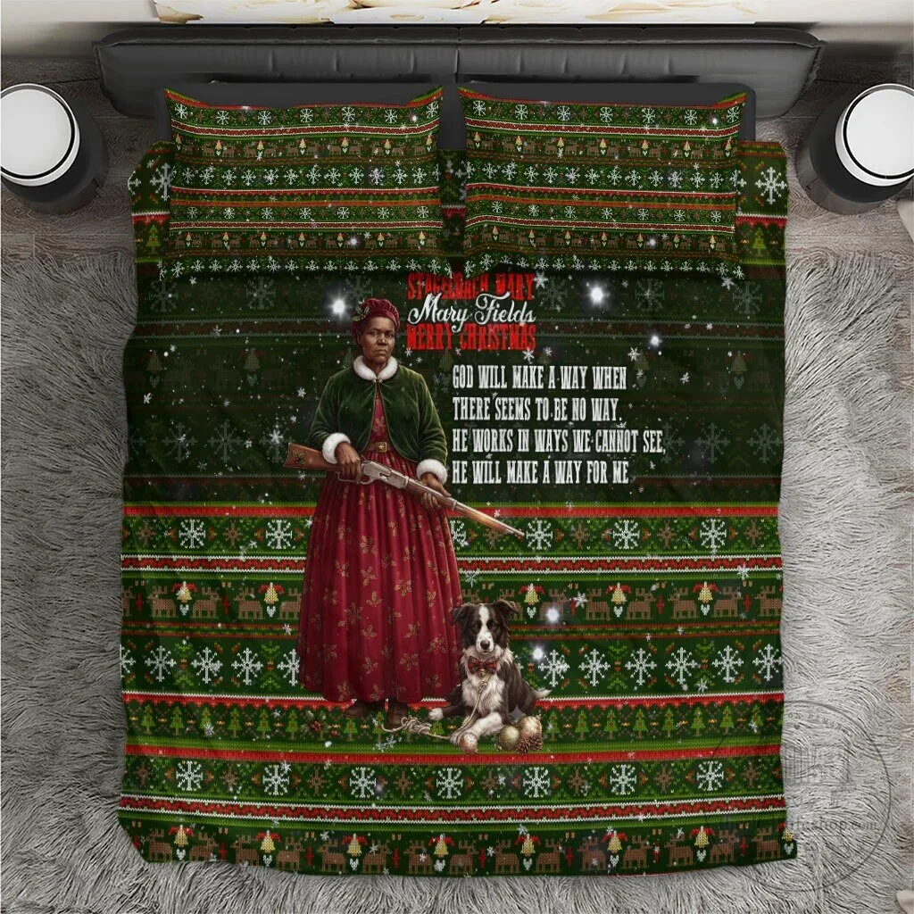 Stagecoach Mary Fields Christmas Holiday Bedding Set