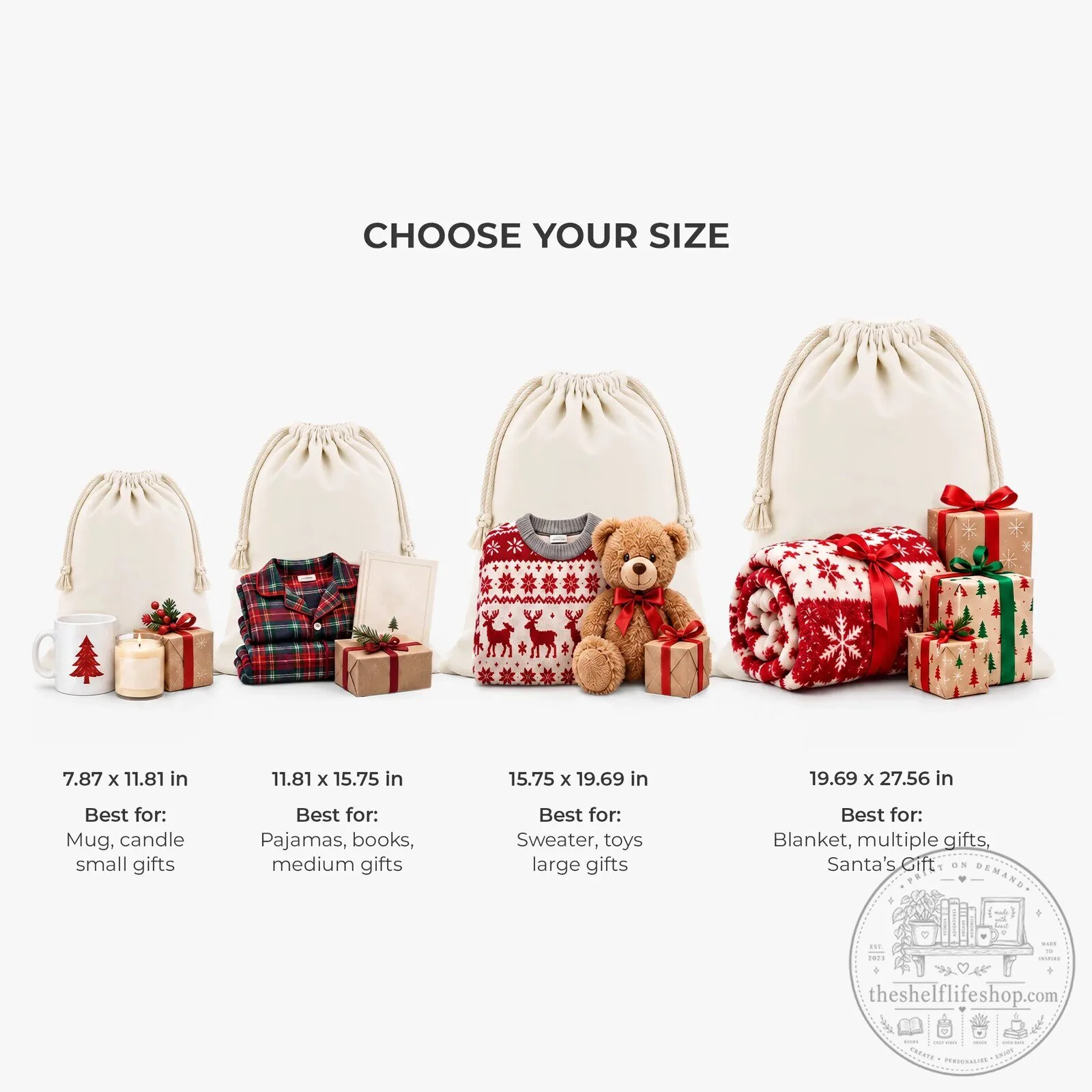 Dear Santa Big Sister Christmas Announcement Drawstring Gift Bag 13 Dear Santa Big Sister Christmas Announcement Drawstring Gift Bag