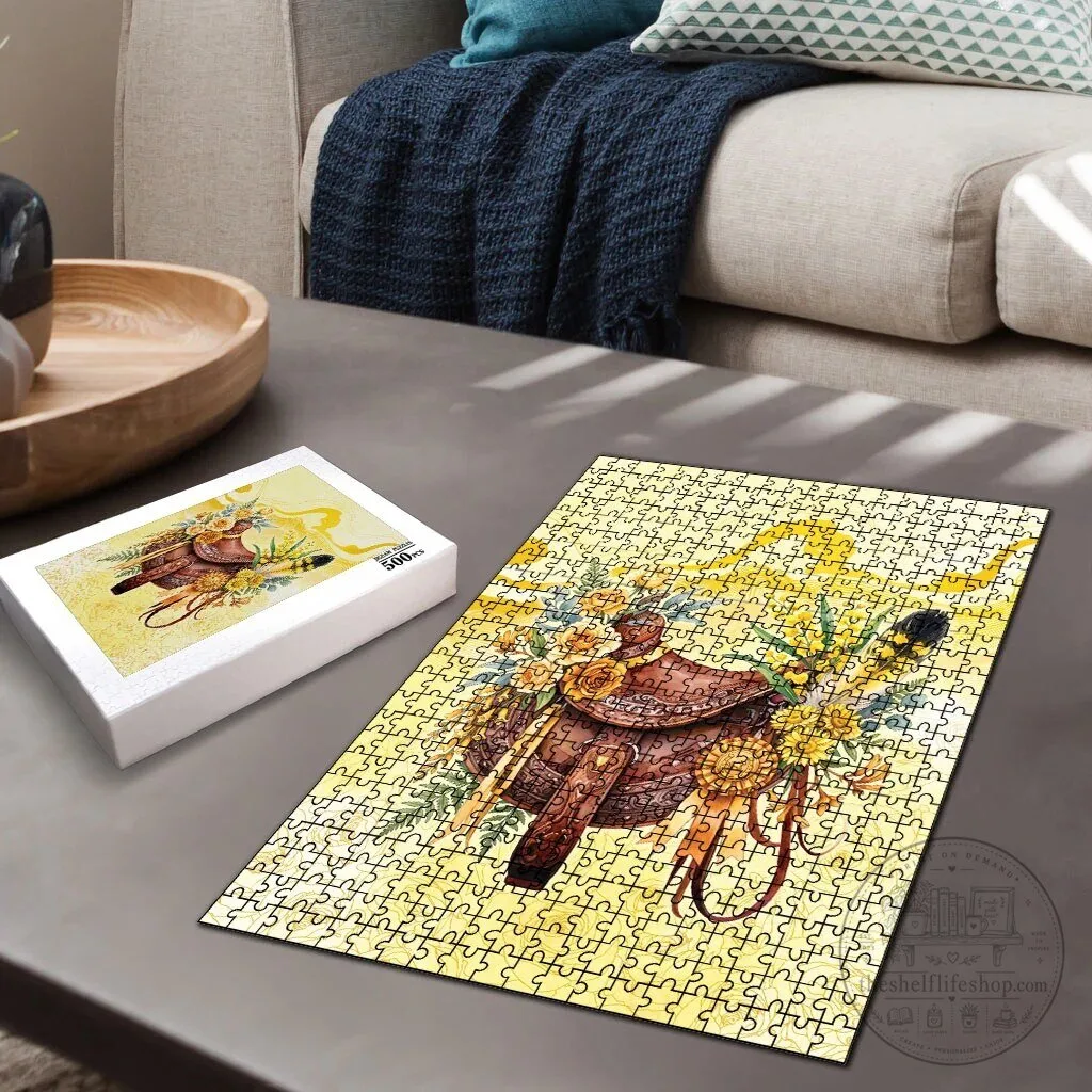 Melbourne Horse Floral Saddle Yellow Rose With Wattle Flowers Jigsaw Puzzle 8 Melbourne Horse Floral Saddle Yellow Rose With Wattle Flowers Jigsaw Puzzle