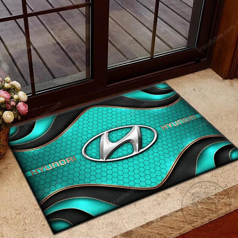 Hyundai Motor Company Blue Honeycomb Pattern Welcome Doormat 12 Hyundai Motor Company Blue Honeycomb Pattern Welcome Doormat