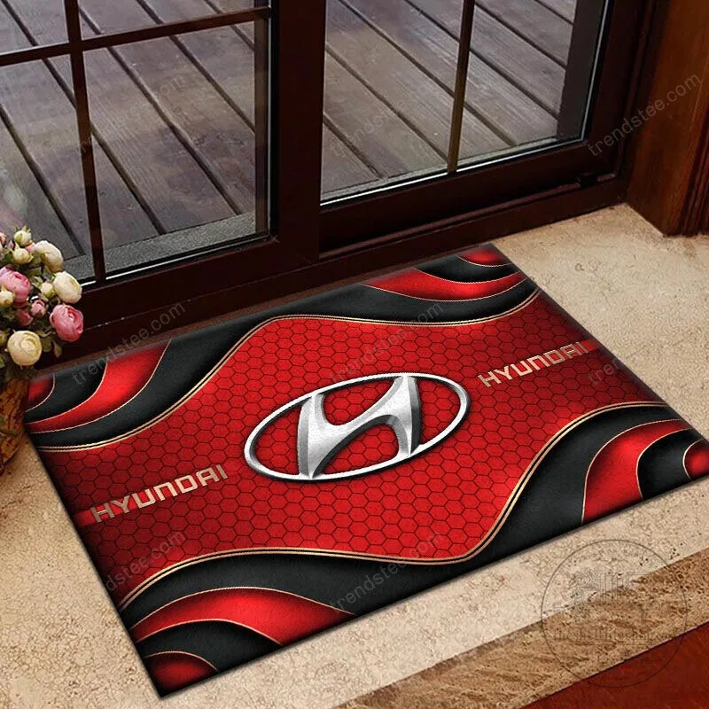Hyundai Motor Company Blue Honeycomb Pattern Welcome Doormat 16 Hyundai Motor Company Blue Honeycomb Pattern Welcome Doormat