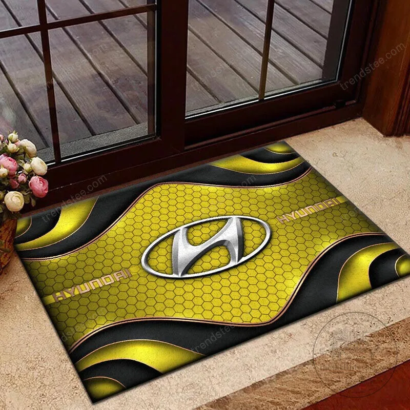Hyundai Motor Company Blue Honeycomb Pattern Welcome Doormat 17 Hyundai Motor Company Blue Honeycomb Pattern Welcome Doormat