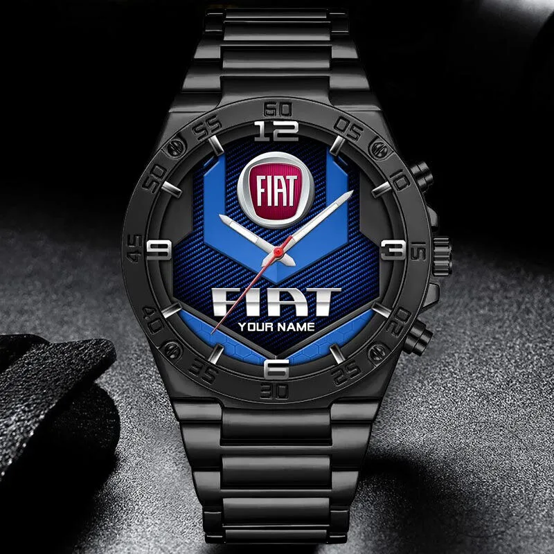 Fiat Car Logo Custom Name Stainless Steel Watch for Men and Women 14 Fiat Car Logo Custom Name Stainless Steel Watch for Men and Women