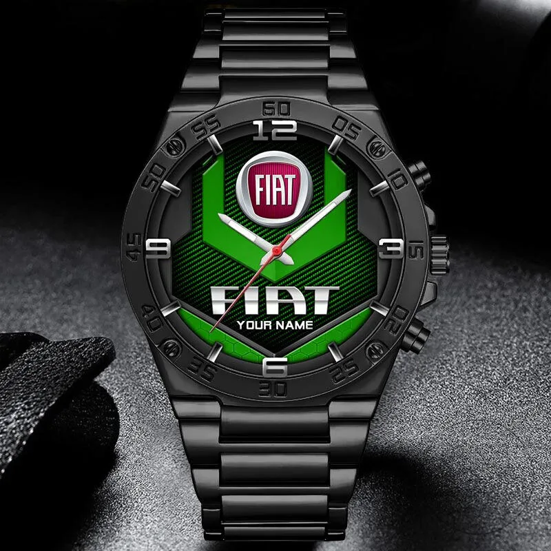 Fiat Car Logo Custom Name Stainless Steel Watch for Men and Women 15 Fiat Car Logo Custom Name Stainless Steel Watch for Men and Women