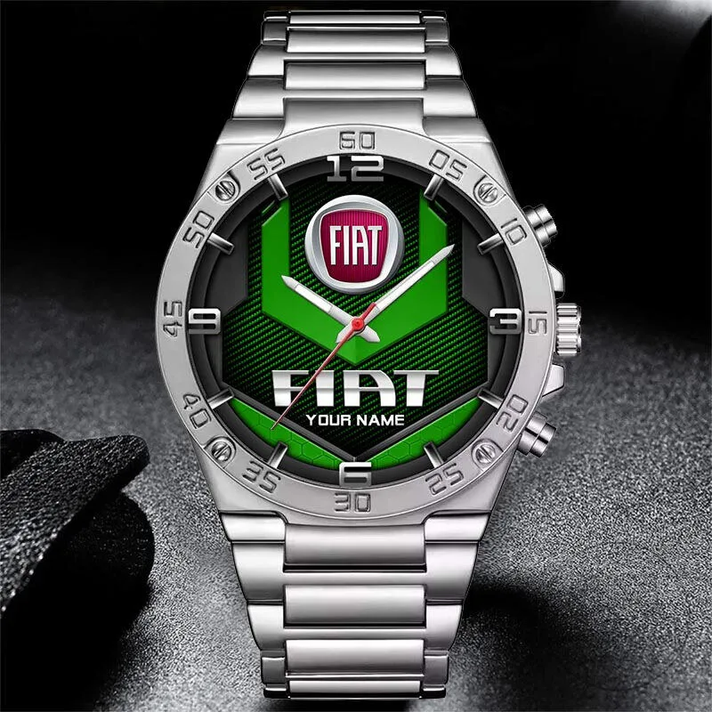 Fiat Car Logo Custom Name Stainless Steel Watch for Men and Women 16 Fiat Car Logo Custom Name Stainless Steel Watch for Men and Women