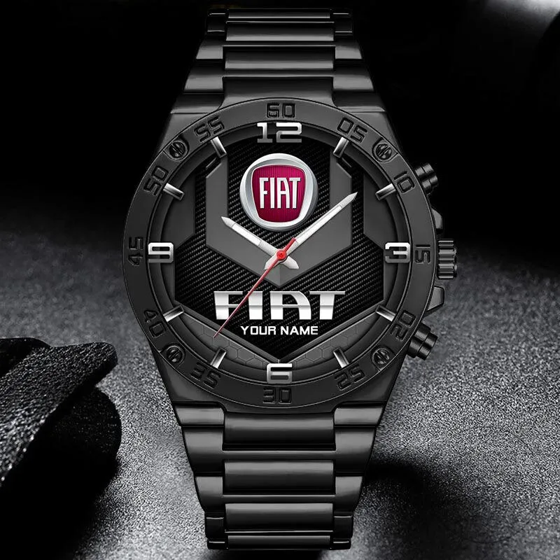 Fiat Car Logo Custom Name Stainless Steel Watch for Men and Women 17 Fiat Car Logo Custom Name Stainless Steel Watch for Men and Women