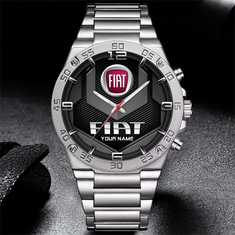 Fiat Car Logo Custom Name Stainless Steel Watch for Men and Women 18 Fiat Car Logo Custom Name Stainless Steel Watch for Men and Women