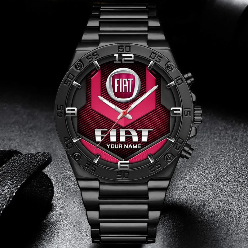 Fiat Car Logo Custom Name Stainless Steel Watch for Men and Women 19 Fiat Car Logo Custom Name Stainless Steel Watch for Men and Women