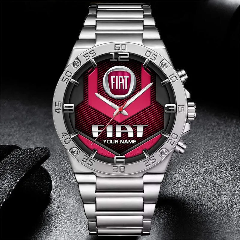 Fiat Car Logo Custom Name Stainless Steel Watch for Men and Women 20 Fiat Car Logo Custom Name Stainless Steel Watch for Men and Women