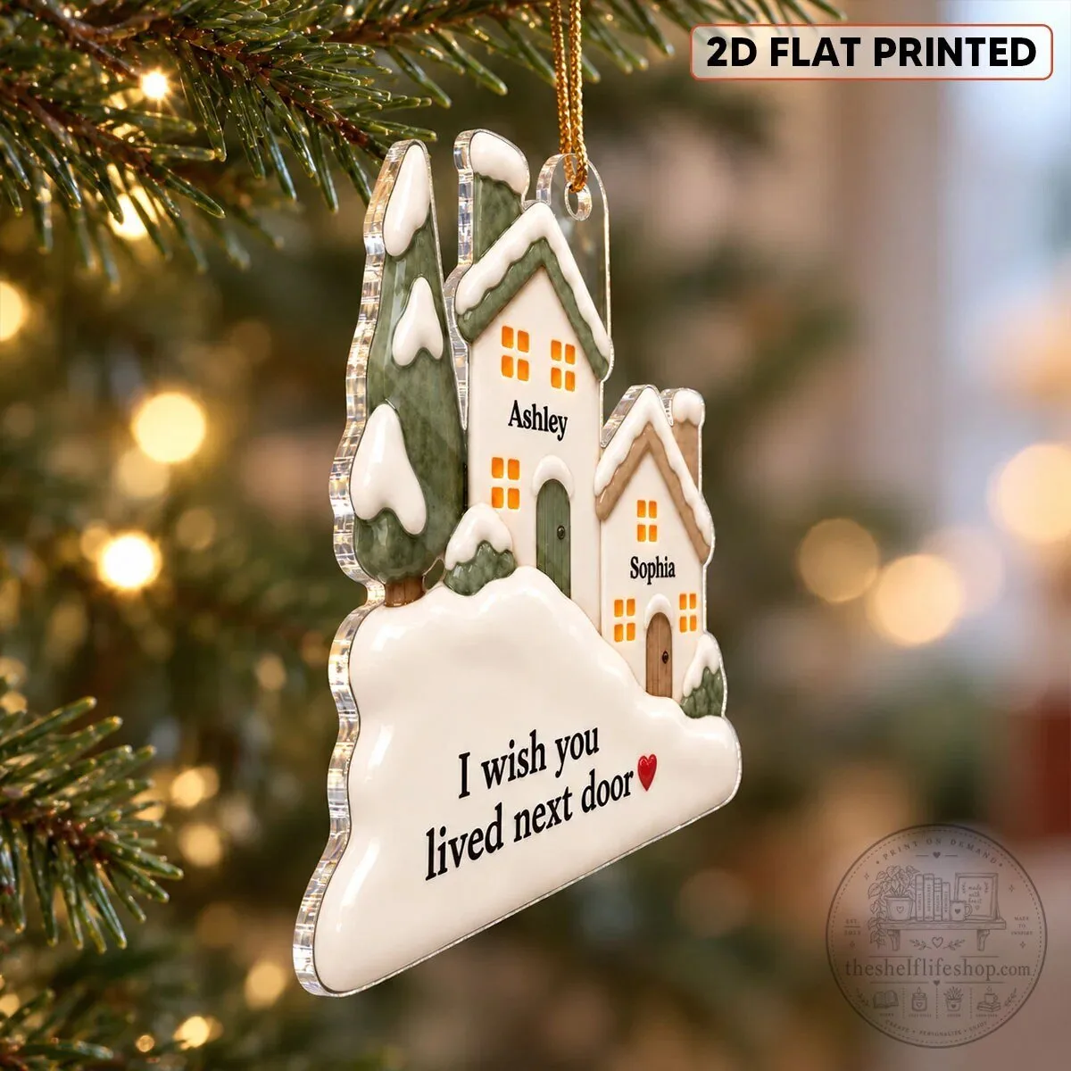 Personalized I Wish You Lived Next Door Best Friends Christmas Ornament 13 Personalized I Wish You Lived Next Door Best Friends Christmas Ornament