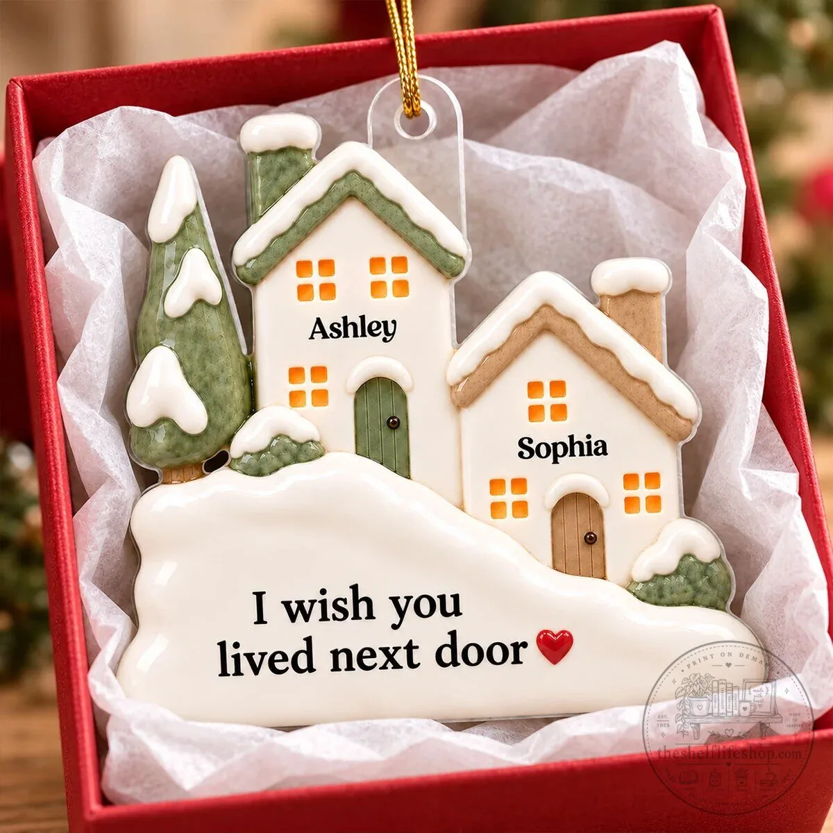 Personalized I Wish You Lived Next Door Best Friends Christmas Ornament 14 Personalized I Wish You Lived Next Door Best Friends Christmas Ornament