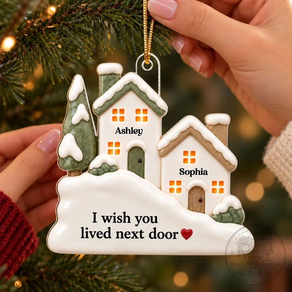 Personalized I Wish You Lived Next Door Best Friends Christmas Ornament 18 Personalized I Wish You Lived Next Door Best Friends Christmas Ornament
