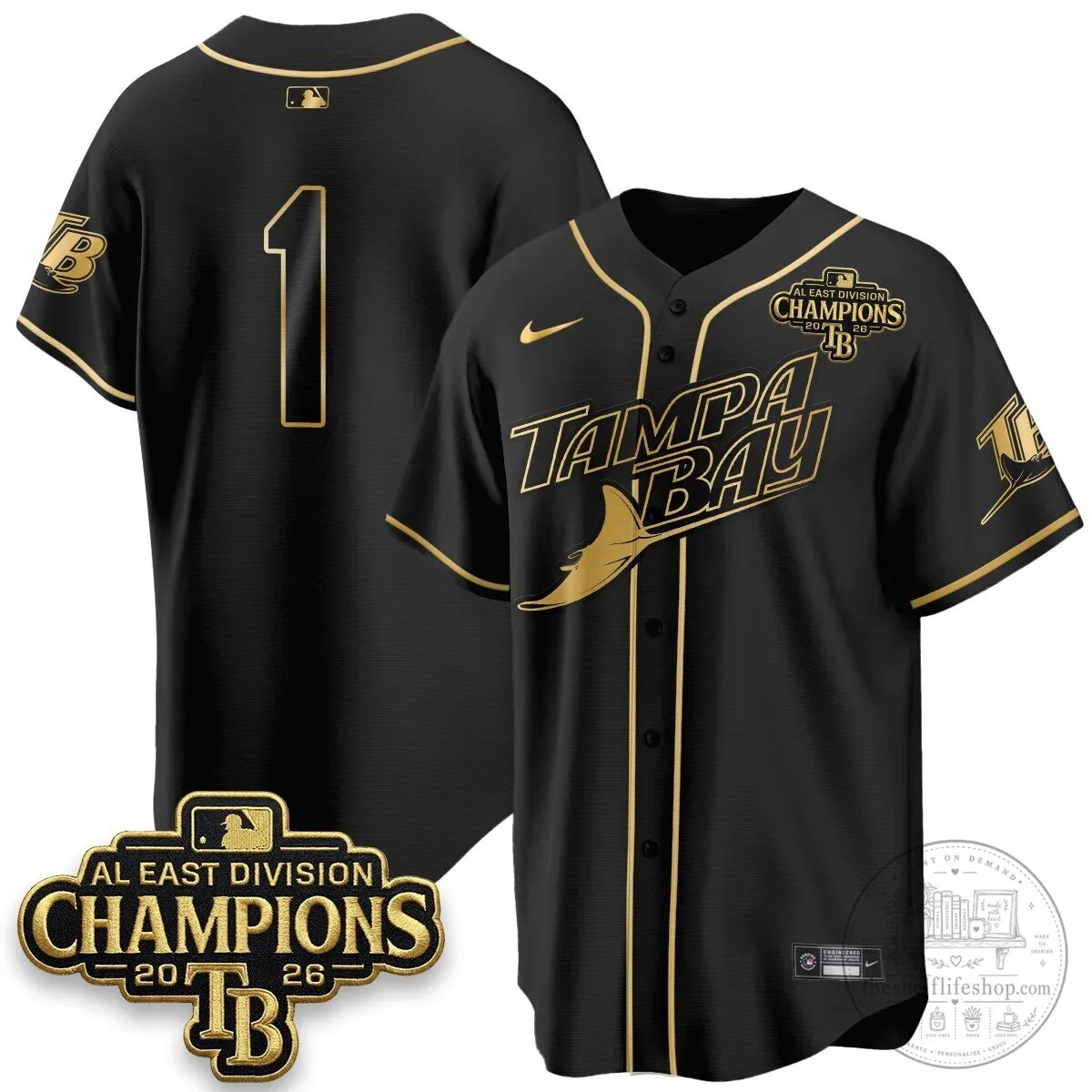 Yandy Diaz Baseball Jersey - 2026 AL East Division Champions, Tampa Bay Rays 51 Yandy Diaz Baseball Jersey - 2026 AL East Division Champions, Tampa Bay Rays