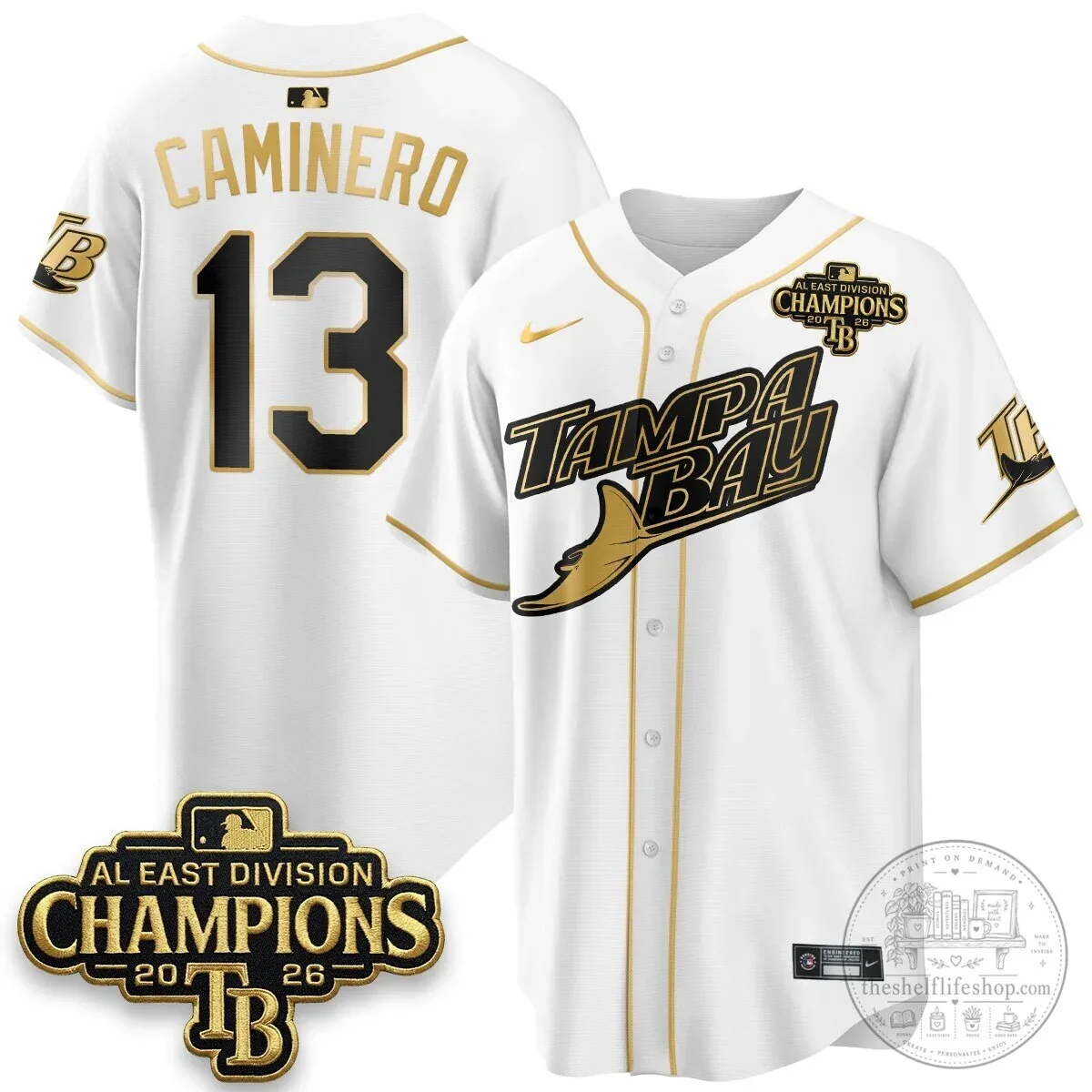 Yandy Diaz Baseball Jersey - 2026 AL East Division Champions, Tampa Bay Rays 53 Yandy Diaz Baseball Jersey - 2026 AL East Division Champions, Tampa Bay Rays