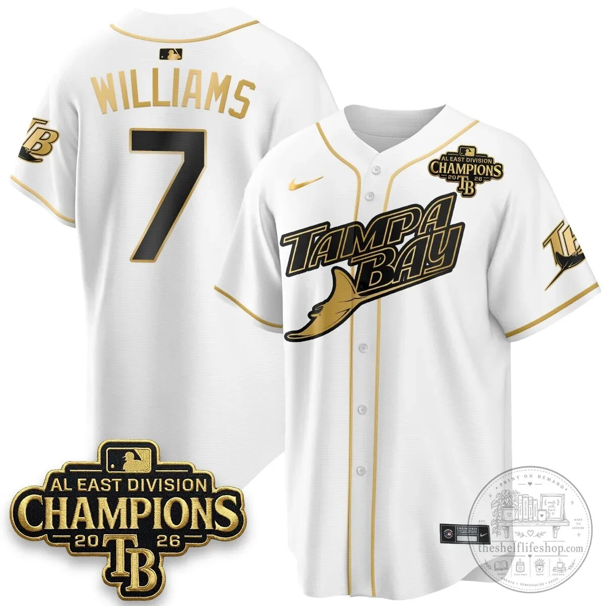 Yandy Diaz Baseball Jersey - 2026 AL East Division Champions, Tampa Bay Rays 56 Yandy Diaz Baseball Jersey - 2026 AL East Division Champions, Tampa Bay Rays