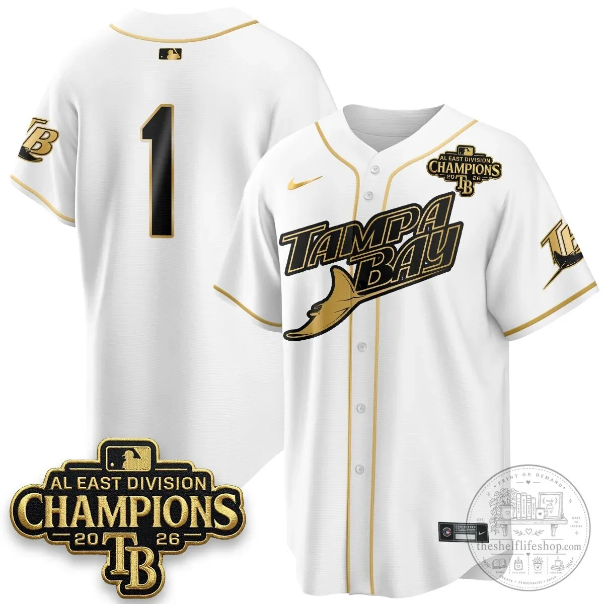 Yandy Diaz Baseball Jersey - 2026 AL East Division Champions, Tampa Bay Rays 59 Yandy Diaz Baseball Jersey - 2026 AL East Division Champions, Tampa Bay Rays
