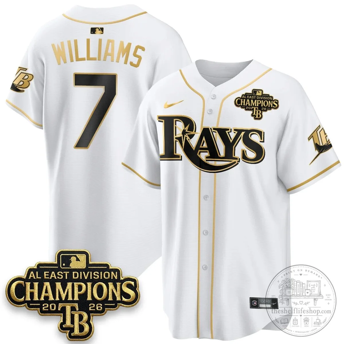 Yandy Diaz Baseball Jersey - 2026 AL East Division Champions, Tampa Bay Rays 64 Yandy Diaz Baseball Jersey - 2026 AL East Division Champions, Tampa Bay Rays