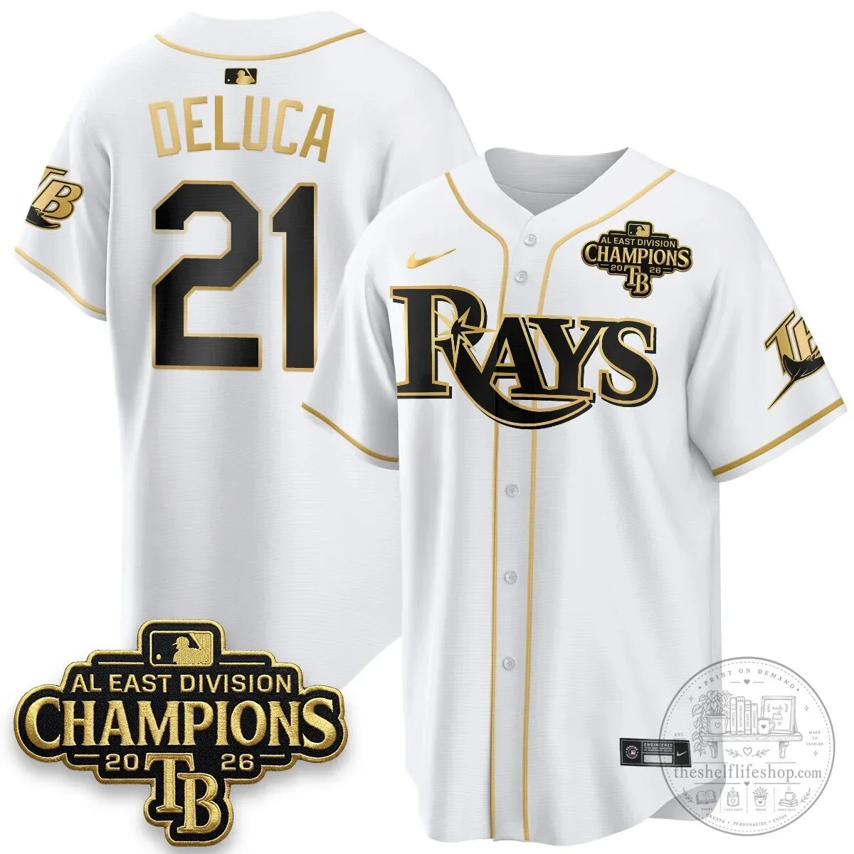 Yandy Diaz Baseball Jersey - 2026 AL East Division Champions, Tampa Bay Rays 66 Yandy Diaz Baseball Jersey - 2026 AL East Division Champions, Tampa Bay Rays