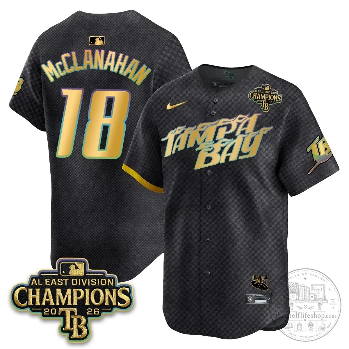 Yandy Diaz Baseball Jersey - 2026 AL East Division Champions, Tampa Bay Rays 70 Yandy Diaz Baseball Jersey - 2026 AL East Division Champions, Tampa Bay Rays