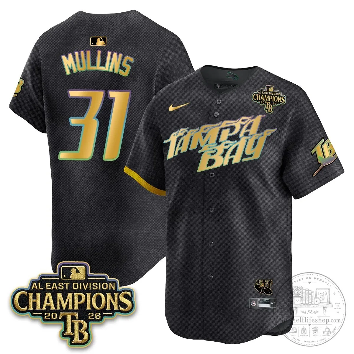 Yandy Diaz Baseball Jersey - 2026 AL East Division Champions, Tampa Bay Rays 71 Yandy Diaz Baseball Jersey - 2026 AL East Division Champions, Tampa Bay Rays