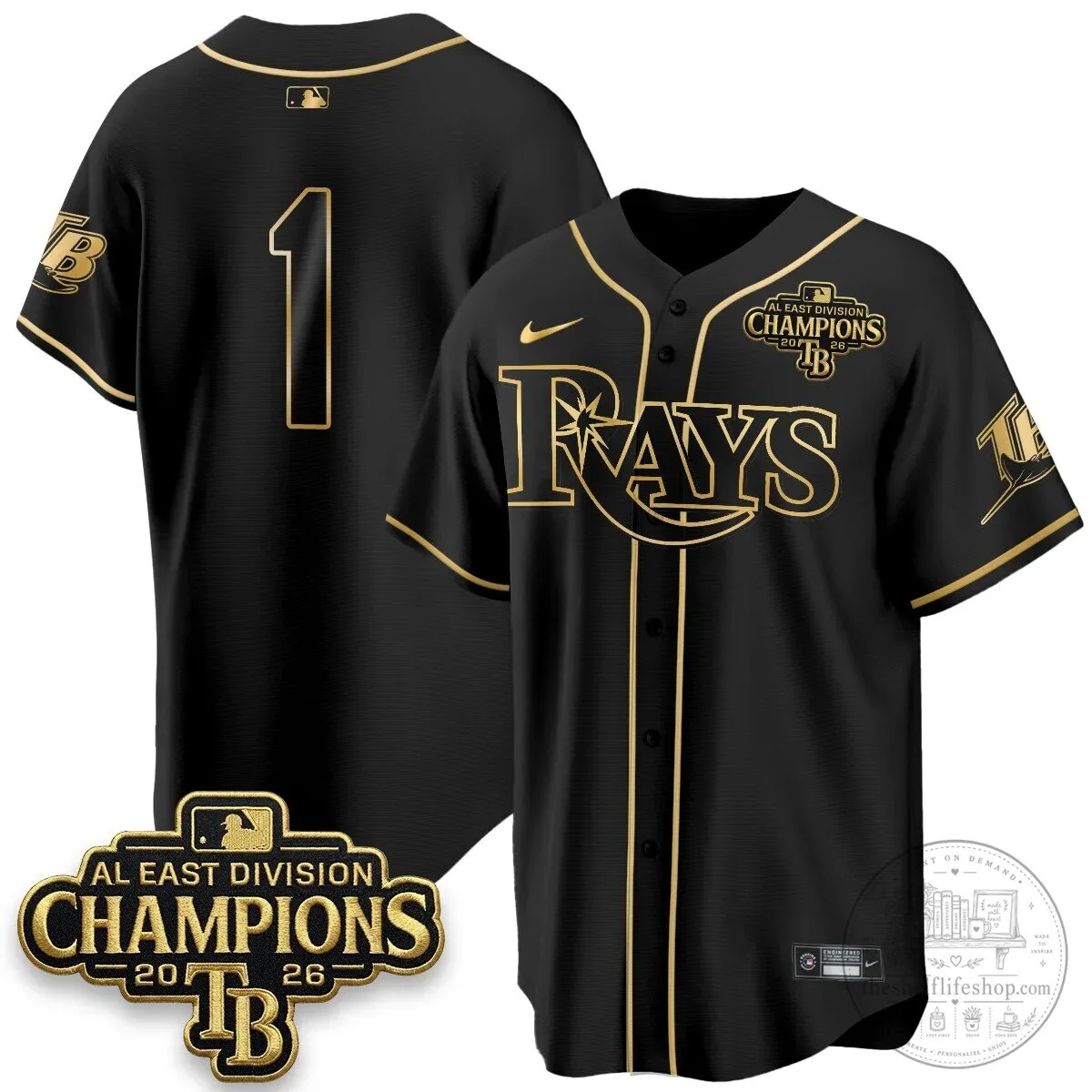 Yandy Diaz Baseball Jersey - 2026 AL East Division Champions, Tampa Bay Rays 83 Yandy Diaz Baseball Jersey - 2026 AL East Division Champions, Tampa Bay Rays