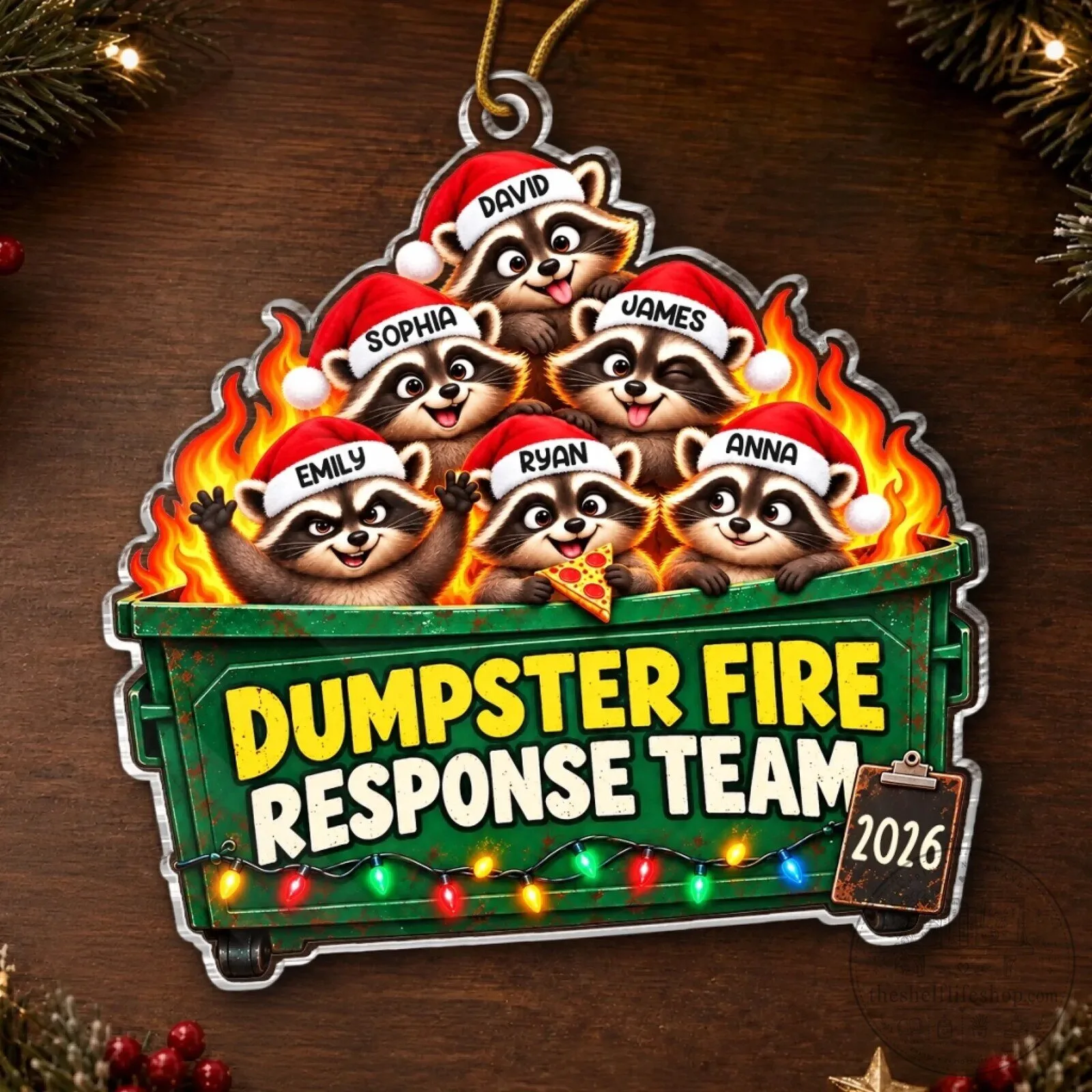 Personalized Dumpster Fire Response Team Raccoon Christmas Tree Ornament 13 Personalized Dumpster Fire Response Team Raccoon Christmas Tree Ornament