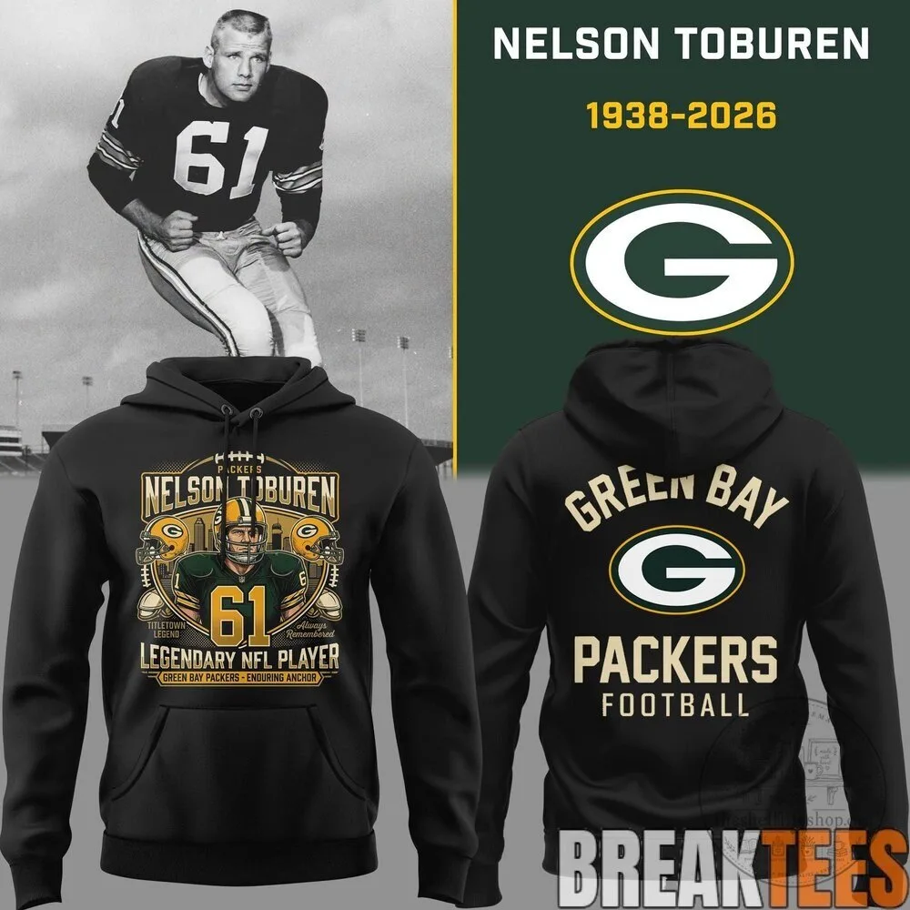 Nelson Toburen Green Bay Packers Legendary NFL Player Football Hoodie