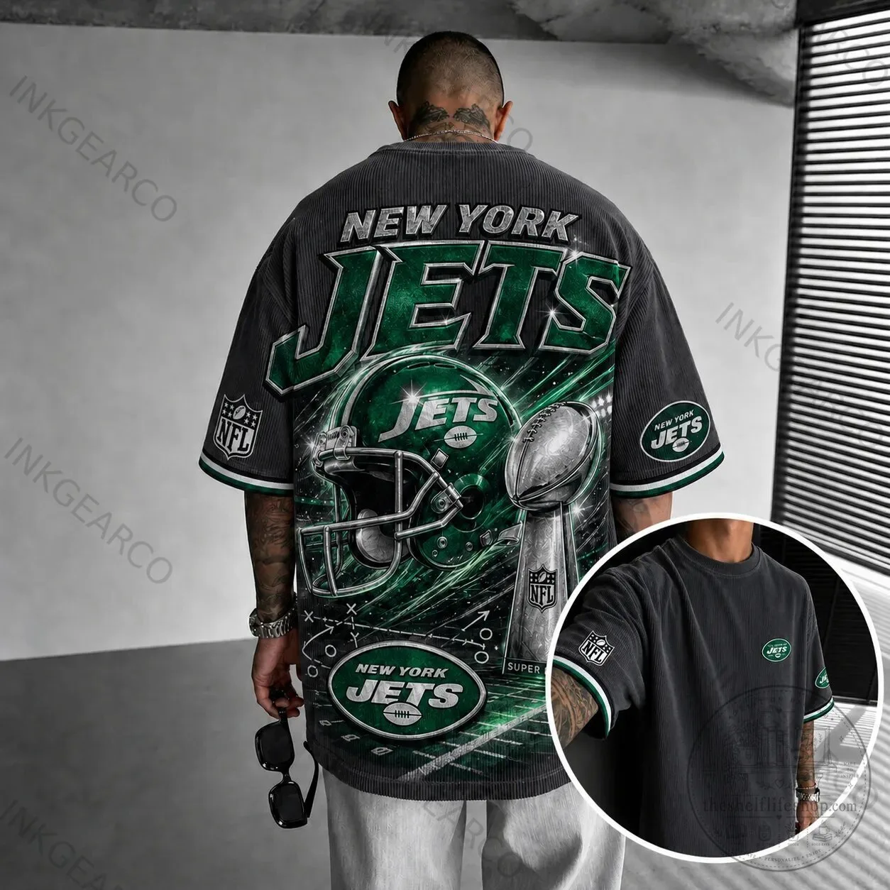 New York Jets Football Team Helmet Super Bowl T-Shirt